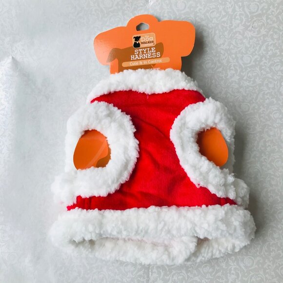 The Dog Walker Company Red/ White Fleece Lined Puppy/Dog Harness Size : M - Picture 4 of 4